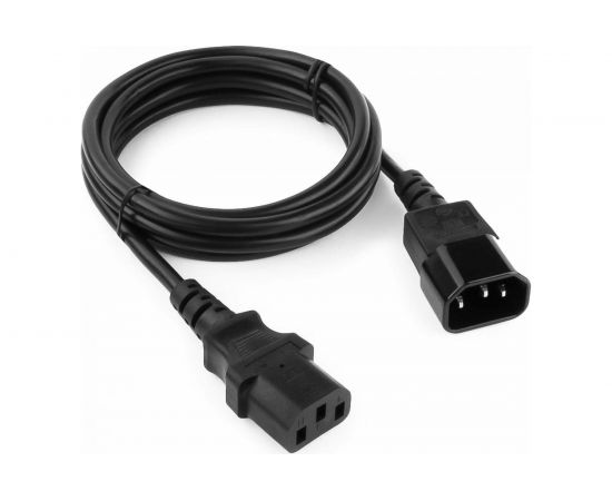 Кабель питания системный блок-монитор Cablexpert 1.8м C13-C14 VDE 10А черный с заземлением PC-189-VDE 