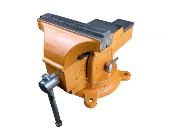 Стационарные поворотные тиски Спец 125мм 5,8кг, чугунные / ПРОМО СПЕЦ-3690 