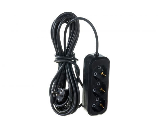 Бытовой удлинитель с заземлением Gigant ПВС 3х0,75 3500Вт 3 гнезда 7м 80012 PEC-003 