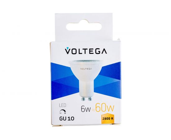 Светодиодная лампа VOLTEGA Софит линзованный GU10 2800К 6W диммируемый 7108 – изображение 2