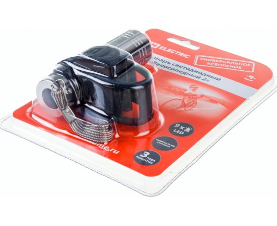 Светодиодный фонарь TDM Велосипедный 2 с креплением, 9 LED, 30 лм/Вт, 3*AAA SQ0350-0028 – изображение 2