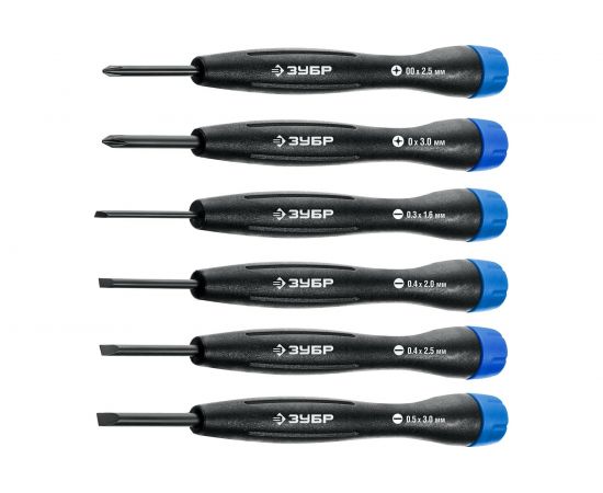 Набор отверток для точных работ, 6 шт ЗУБР TX-6 25658-H6_z01 – изображение 2