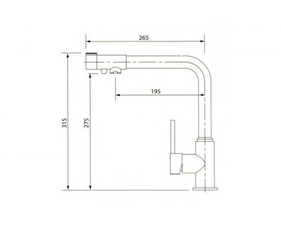 Смеситель для кухни KAISER Teka однорукий, боковой, под фильтр, O35 13044 – изображение 2