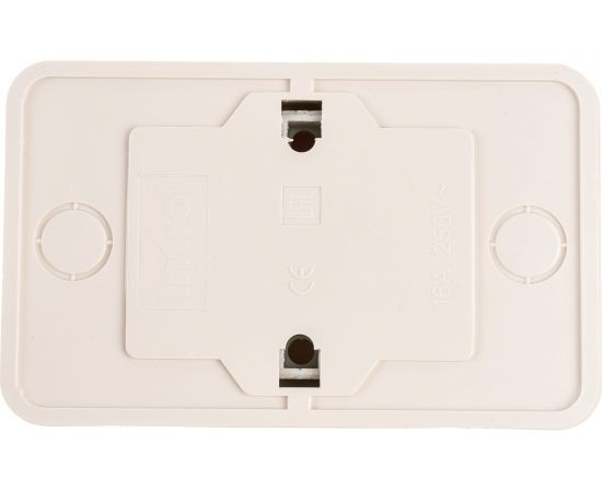 Розетка Intro Quadro с заземление двойная 2x2P+E Schuko, 16А-250В, IP20, открытая установка, слоновая кость, Б0053803 – изображение 3