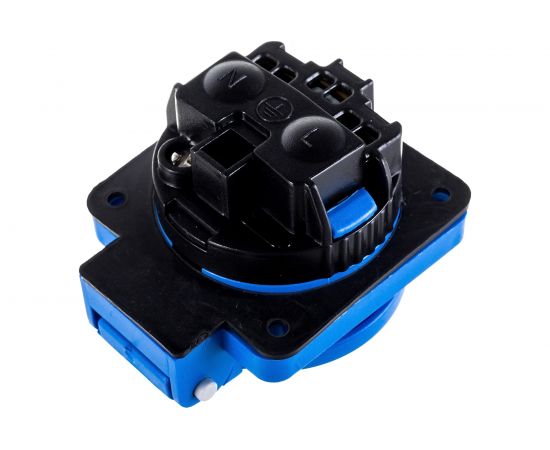 Приборная розетка Schuko TP Electric синего цвета 16A, 240В, IP44 3101-310-0900 – изображение 3