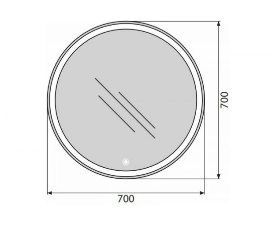 Зеркало со встроенным светильником и сенсорным выключателем BelBagno SPC-RNG-700-LED-TCH – изображение 3