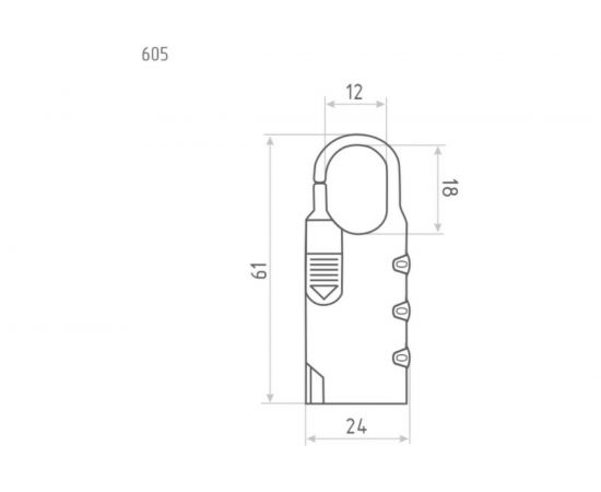 Навесной кодовый замок НОРА-М 605 черный 17078 – изображение 4