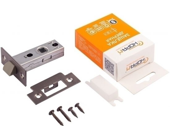 Дверная защелка НОРА-М С-45П пластик. яз. графит 17213 – изображение 5