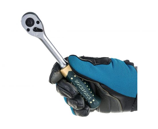 Реверсивная двухсторонняя трещотка с резиновой ручкой 1/4-3/8 ROCKFORCE RF-802321 – изображение 6