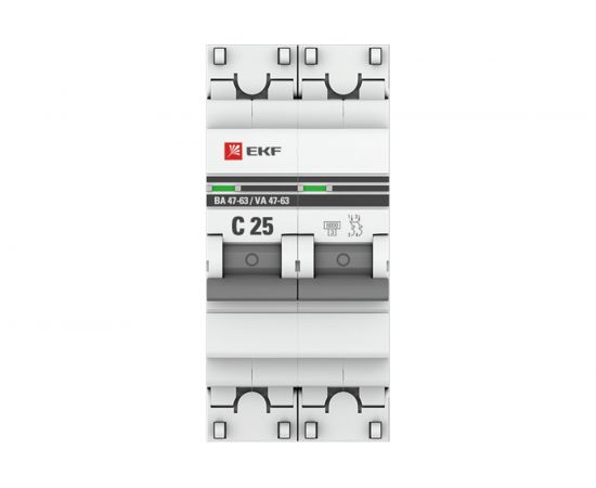 Автоматический выключатель EKF 2P 25А C 6кА ВА 47-63 PROxima SQmcb4763-6-2-25C-pro – изображение 6