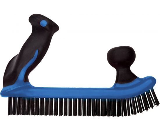 Проволочная щетка HARDY 5-рядная, углеродистая сталь, двойная ручка 2К 1001-312405 