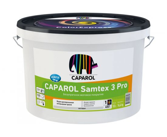 Краска CAPAROL CAPAMIX SAMTEX 3 ELF BAS 1 латексная, моющаяся, для вн.работ 10л 948101102 