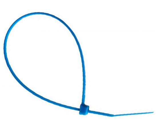 Нейлоновые стяжки FORTISFLEX КСС 5х300 синий 100 штук 61332 