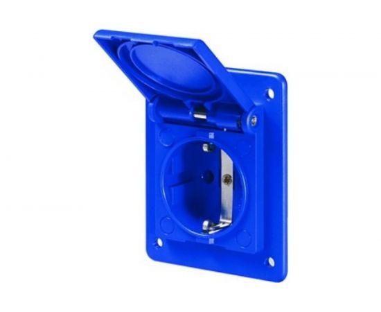 Розетка DKC скрытая установка Schuko с увеличенным фланцем 70х87 DIS5704061 