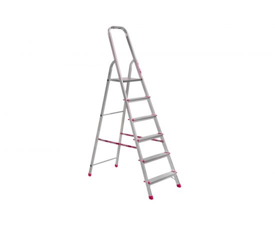 Стальная оцинкованная стремянка Алюмет 6 ступеней ZZ 406 