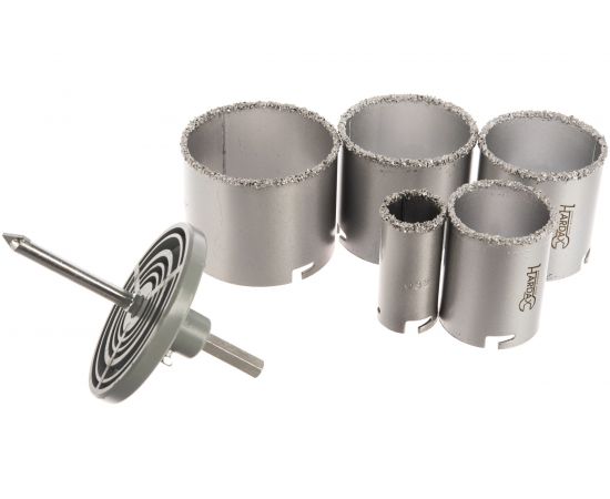 Набор кольцевых коронок с карбидным напылением, 7 шт. РемоКолор 35-6-011 