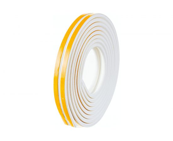 Самоклеящийся резиновый уплотнитель SDM тип P, 9 мм х 5,5 мм, белый, 6 м 5249 