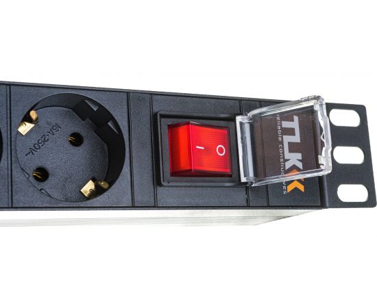 Блок электрических розеток TLK 19, металлический корпус TLК-RSC08-MTF-01-BK – изображение 2