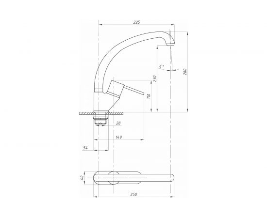Смеситель для кухни Профсан ПСМ тип См-МОЦБА PSM-335-008 – изображение 2