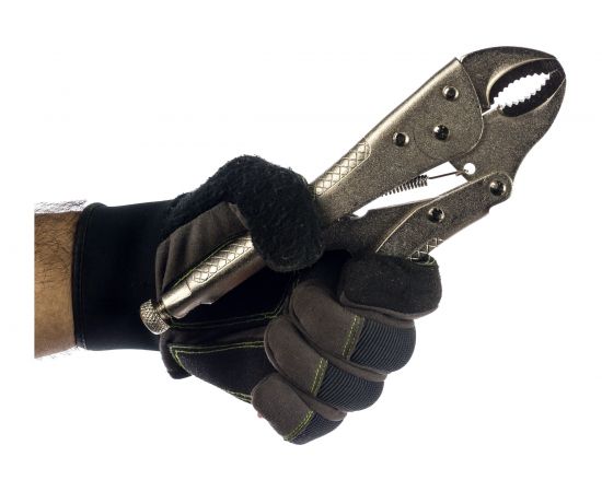 Зажим с фиксатором HARDEN полукруглый захват, никелированный, 217 мм 560628 – изображение 2