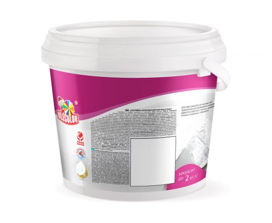 Акриловая шпатлевка OLECOLOR для наружных работ, 0.9 кг 4300000914 – изображение 2