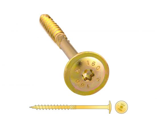 Конструкционный шуруп Rusconnect 8х120 мм, тарельчатая головка 10 шт. 3208121 – изображение 2