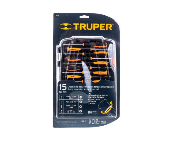 Набор прецизионных отверток TRUPER 15 шт JOY-15L 14157 – изображение 2
