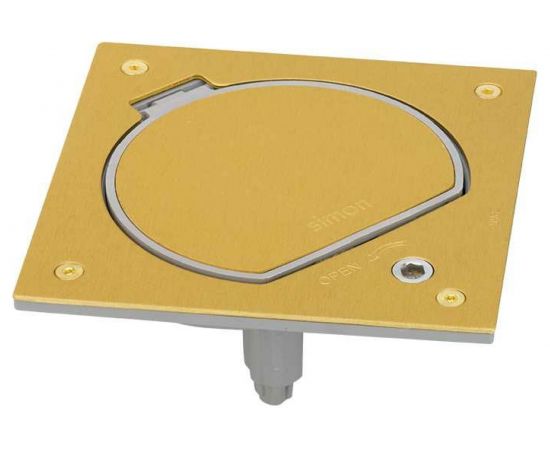 Simon Влагостойкая основа IP66 с розеткой 2PE Schuko К45 RJ45 5e UTP с замком латунь KSE15USEC-23-71 – изображение 2