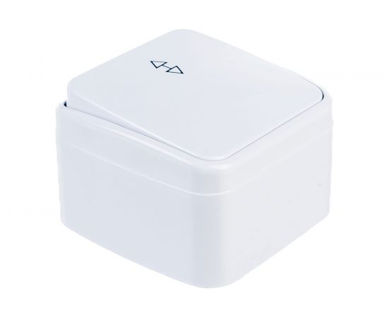 1-клавишный переключатель на 2 направления TDM открытой установки IP20 10А, белый ""Дача"" Народная SQ1824-0003 – изображение 3