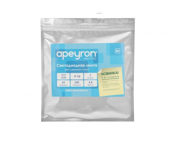 Светодиодная лента Apeyron 12В, 4,8 Вт/м 84 – изображение 4