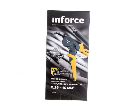 Квадратные пресс клещи Inforce с регулировочным винтом, 0.2-10 мм2 06-19-12 – изображение 7
