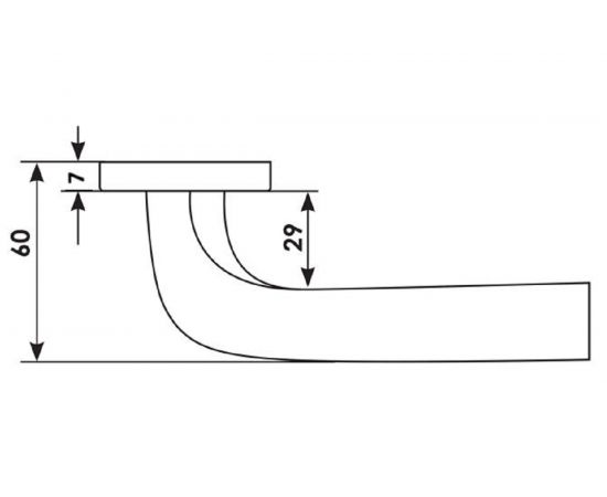 Дверная ручка MORELLI COMETA CSA цвет - матовый хром 9012340 – изображение 7