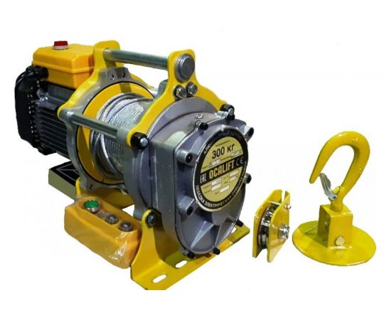 Электрическая лебедка OCALIFT TSA 300 380в г/п 300/600кг, 1,5кВт, 60м TSA30060m380v 