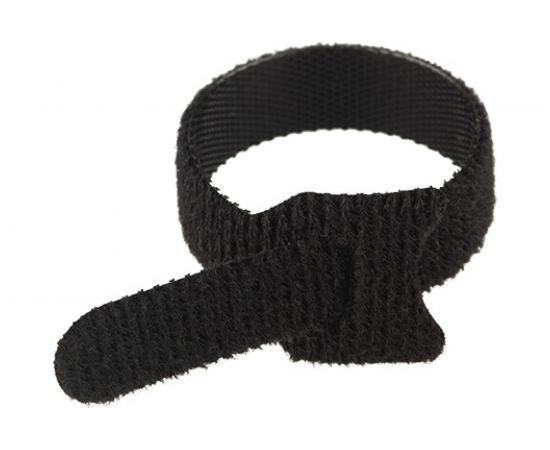 Многоразовый хомут–липучка REXANT 150х12 мм, черный упак. 12 шт. 07-7156 