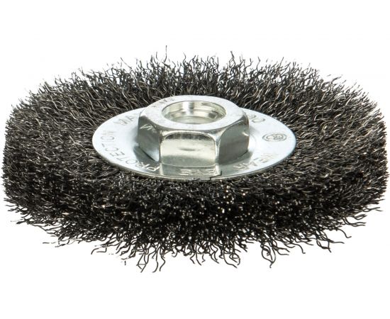 Щетка дисковая цилиндрическая с гофрированной стальной проволокой Мастер 071 (100 мм; М14) Профоснастка 20107001 