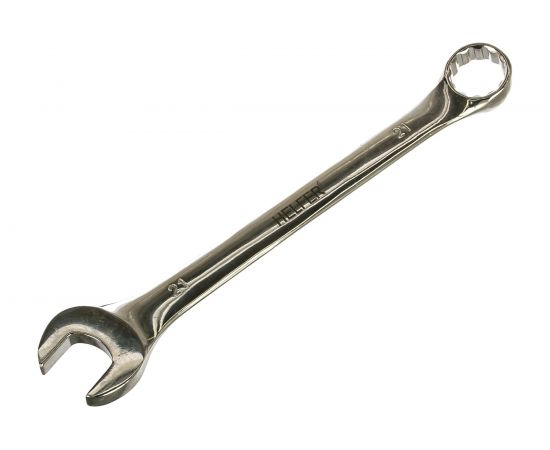 Комбинированный ключ 21 мм Cr-V, пластиковый холдер HELFER HF002034 