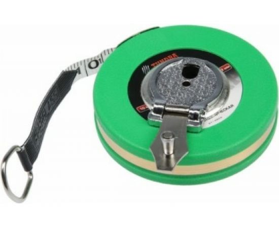 Лента TUNDRA мерная геодезическая фибергласовая, закрытый корпус, 20 м х 13 мм 3714807 