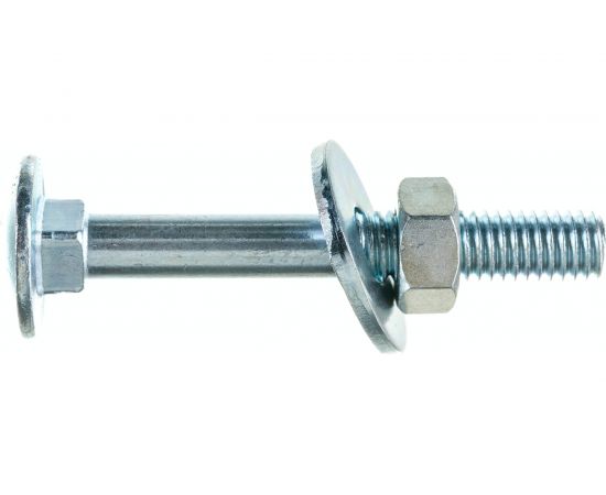 Болт Стройметиз М8х60 DIN 603 с гайкой DIN 934 и шайбой DIN 9021, цинк уп. 2 шт. 3180161 