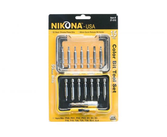 Набор вставок с держателем (15 предметов; 50 мм) NIKONA 27-315 