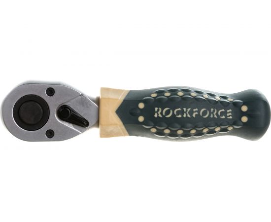 Реверсивная короткая трещотка с резиновой ручкой 1/2 L-170мм 72зуб ROCKFORCE RF-802419 