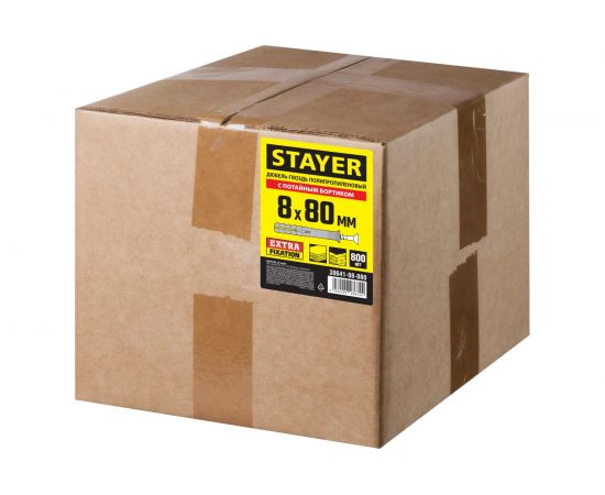 Полипропиленовый дюбель-гвоздь Stayer потайный бортик 8x80 мм 800 шт. 30641-08-080 