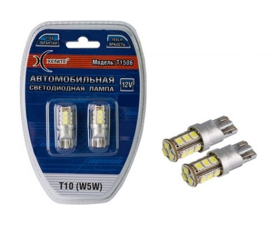 Автомобильная лампа XENITE T 1506 12V/Т10 W5W, 2 шт. 1009481 