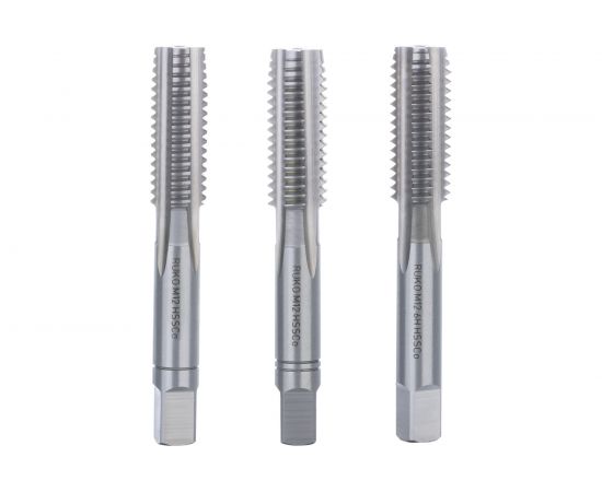 Набор метчиков Ruko из 3-х шт. М 12 Шаг 1.75 мм HSSE-Co5 230120E 