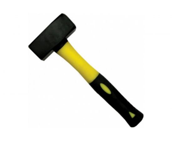 Кованая кувалда с фибергласовой обрезиненной ручкой 1,5кг Biber Профи 85172 тов-085229 – изображение 2