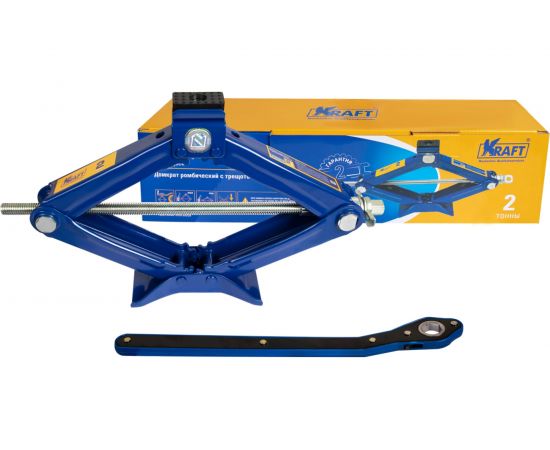 Ромбический домкрат с трещоточной рукояткой KRAFT 2 т KT 800072 – изображение 2