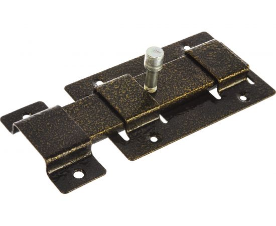 Накладная усиленная задвижка для дверей Россия ЗД-02 корпус порошковое покрытие бронза плоский засов 30x135x7 мм 75x115 мм 37778-2 – изображение 3