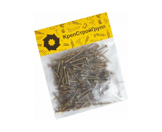 Универсальный саморез по дереву КрепСтройГрупп 4,5х45 желтый цинк, 200 шт. 145425 – изображение 3