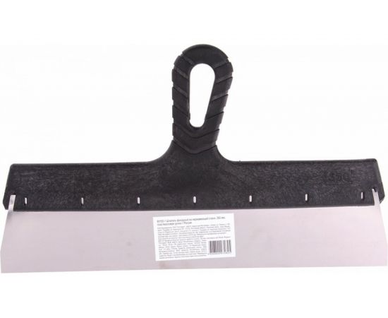 Фасадный шпатель Россия из нержавеющей стали, 350 мм, пластмассовая ручка 85153 – изображение 3