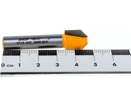 Фреза пазовая фасонная (11.9х13 мм; 45°; хвостовик 8 мм) по дереву Энкор 10513 – изображение 4