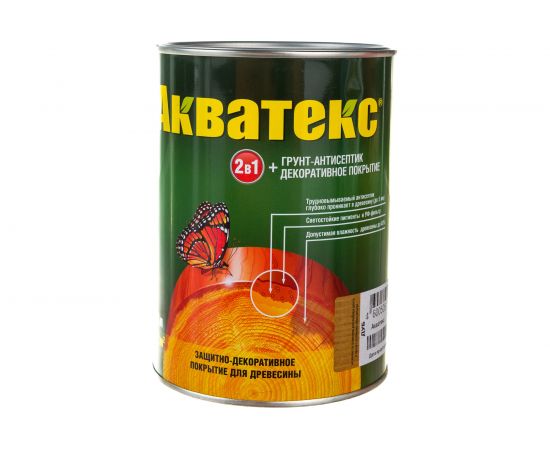 Защитно-декоративное покрытие РОГНЕДА АКВАТЕКС для древесины, дуб, 0,8 л 6 10454 – изображение 5